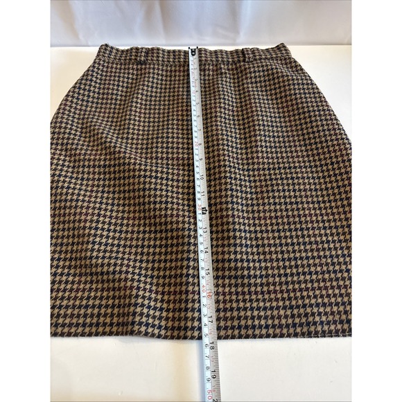Vintage Russ Petite Toggs Skirt Womens Size S Multicolor Hounds Tooth Wool Blend - Picture 12 of 13